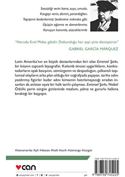 Evrensel Şarkı - Pablo Neruda Ciltsiz 552 Sayfa Eser 2020 Yayınevi modelleri