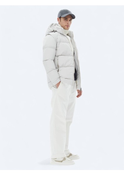 Taş Regular Fit Casual Dokuma Mont