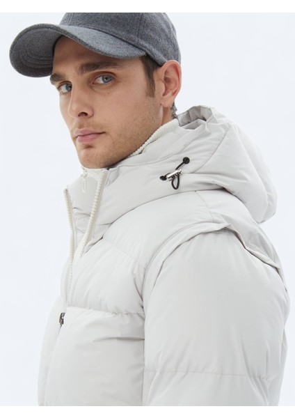 Taş Regular Fit Casual Dokuma Mont