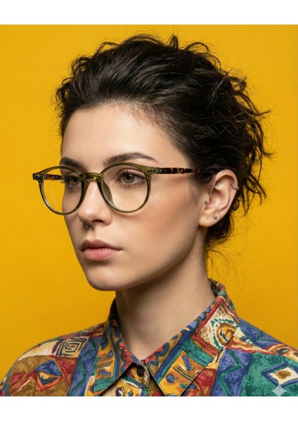 Darcy Yeşil Yuvarlak Gözlük | Mavi Işık Filtreli, Blue Blocked, Ekran Gözlüğü | Kadın Erkek Unisex fiyatları