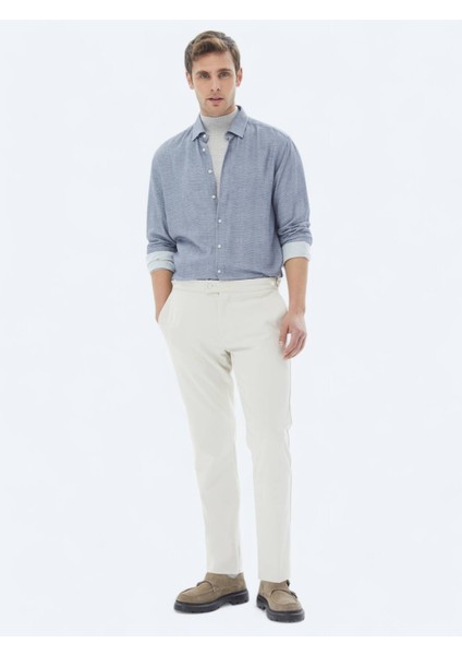 Bej Dokuma Loose Fit Casual Pantolon