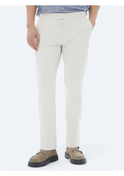 Bej Dokuma Loose Fit Casual Pantolon