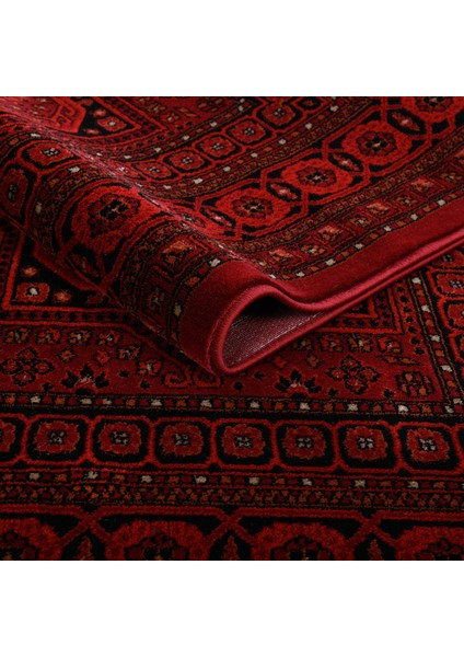 Afgan Türkmen Otantik Desenli Dokuma Kırmızı Oturma Odası Salon Mutfak Halısı Yolluk 0023A fırsatları