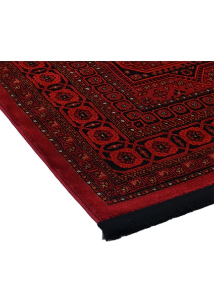 Afgan Türkmen Otantik Desenli Dokuma Kırmızı Oturma Odası Salon Mutfak Halısı Yolluk 0023A indirimleri
