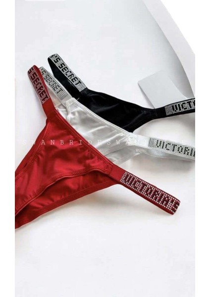 Kadın Taşlı Tanga 3lü