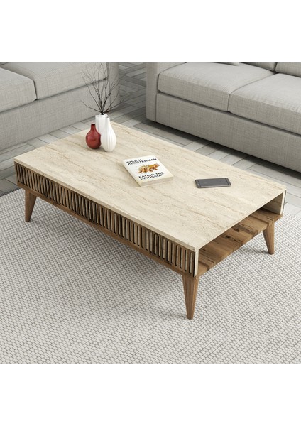 Variant Milan Tv Ünitesi ve Orta Sehpa Takımı - Ceviz / Traverten Mermer modelleri