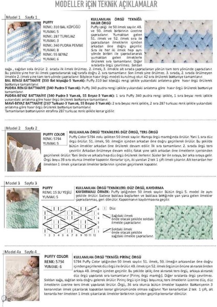 ( 5 Adet ) Puffy El Örgü Ipliği 5'li Paket - 56 Kırmızı - 100 Gr. 9 Mt. Parmak Örgü Ipi modelleri