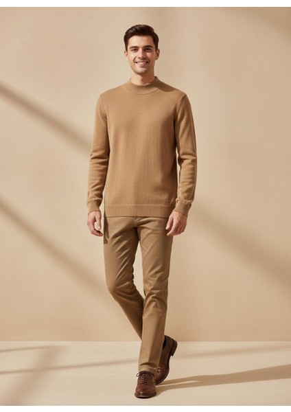 Erkek Ince Yarım Balıkçı Yaka Triko Kazak