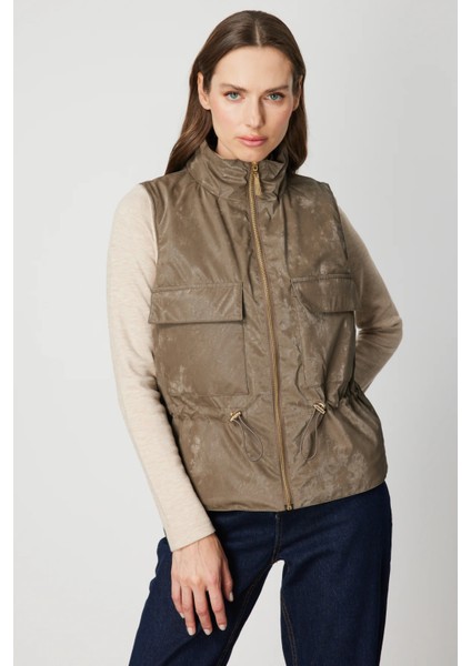 Dik Yaka Beli Lastikli Yelek 60998