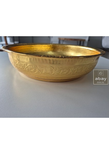 Altın Kaplama Pirinç Hamam Tası