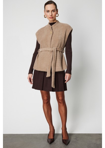 Beli Kuşaklı Dokulu Yelek 64900-26K modelleri