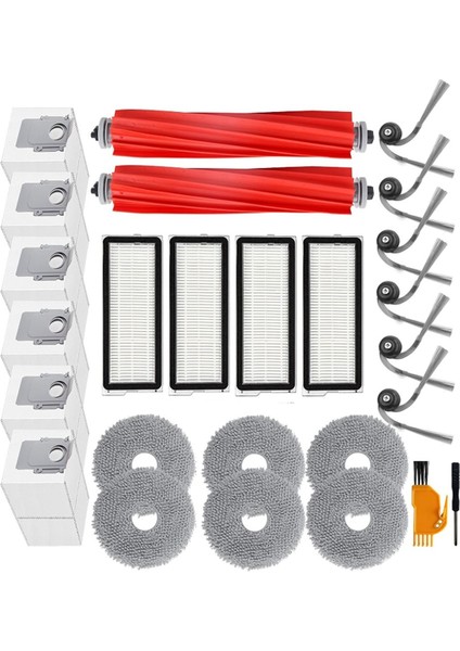 26 Adet Roborock Qv 35A / Qv 35S / Qr 798 / Qr 598 Yedek Parçalar Vakum Fırçası Hepa Filtre Paspas Bezi Toz Torbası (Yurt Dışından) fiyatları