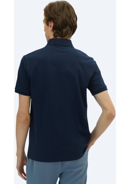 Lacivert Düz Polo Yaka %100 Pamuk T-Shirt indirimleri