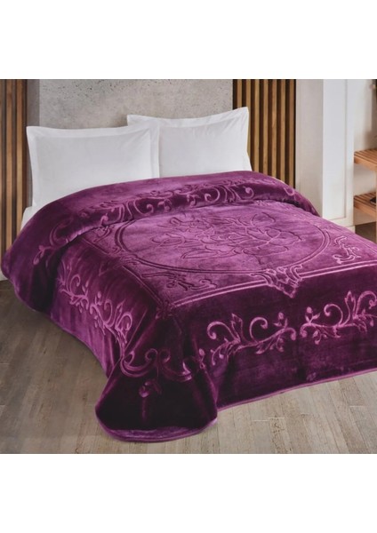 Taç Kristal 4 kg Kalın Kabartmalı Battal Çift Kişilik Battaniye Süper Yumuşak 220X240