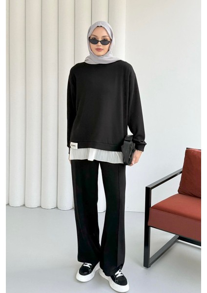 Altı Piliseli Pantolonlu Tesettür Takım modelleri