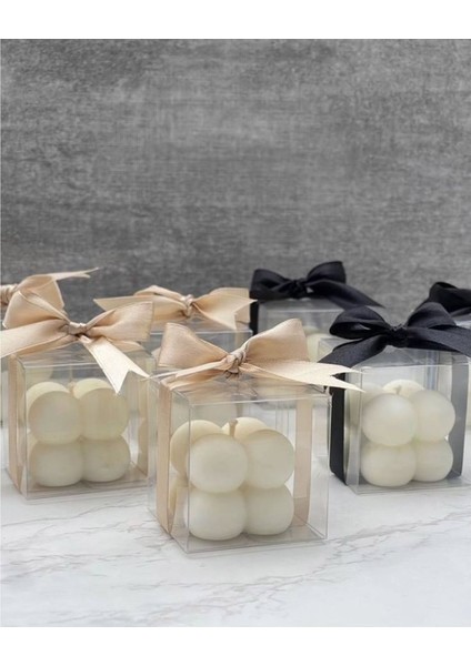 El Yapımı Kokulu Bubble Dekoratif Mum 15 Adet