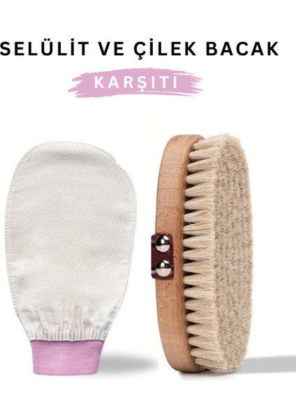 %100 Doğal At Kılı Fırçası ve Banyo Duş Kesesi Peeling Eldiveni Ipek Kese