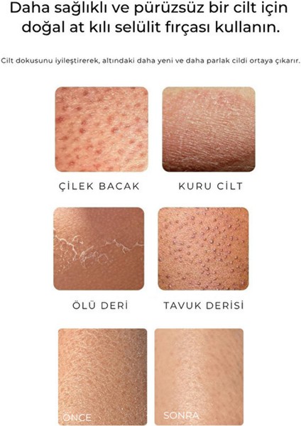 %100 Doğal At Kılı Fırçası ve Banyo Duş Kesesi Peeling Eldiveni Ipek Kese