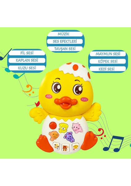 Eğitici Ördek - Hayvan Sesleri – 4 Farklı Melodi – Işık Efekti – Eğitici Bebek Oyuncağı fiyatları