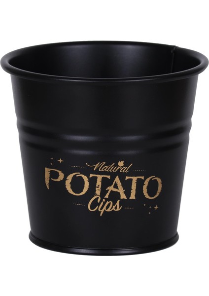 Metal Patates Kızartması Sunum Kovası 12 cm