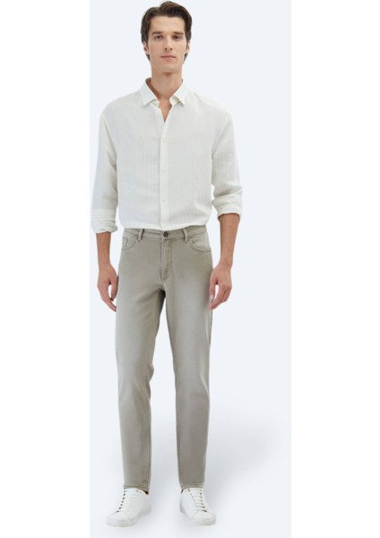 Vizon Slim Fit Denim Pamuk Karışımlı Pantolon