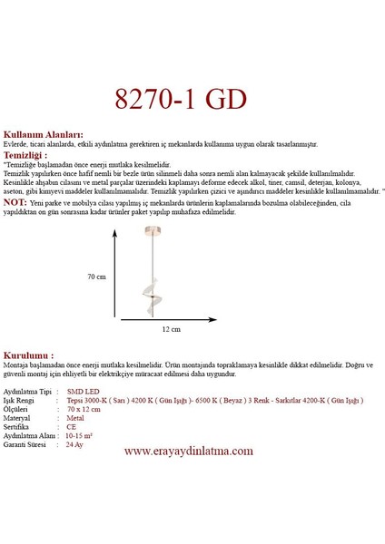 8270 Gold LED Avize modelleri