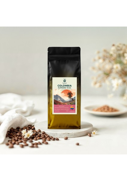 Tacchinis Coffee Colombia Supremo Espresso Çekirdek Kahve