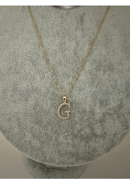 Çelik G Harf Taşlı Kolye fiyatları