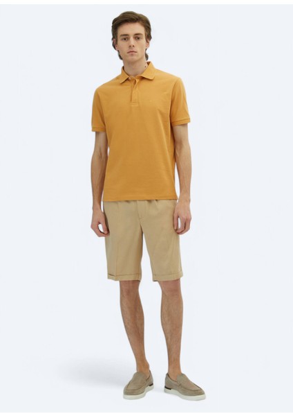 Safran Düz Polo Yaka %100 Pamuk T-Shirt modelleri