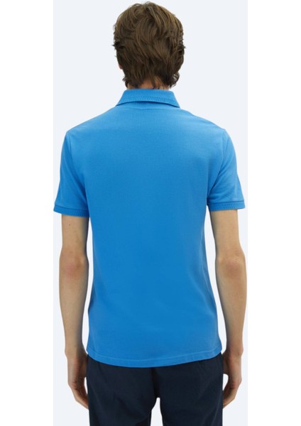 Saks Düz Polo Yaka %100 Pamuk T-Shirt