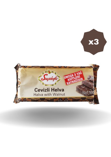 Seyıdoglu Cevızli Helva 500 gr - (3 Adet)
