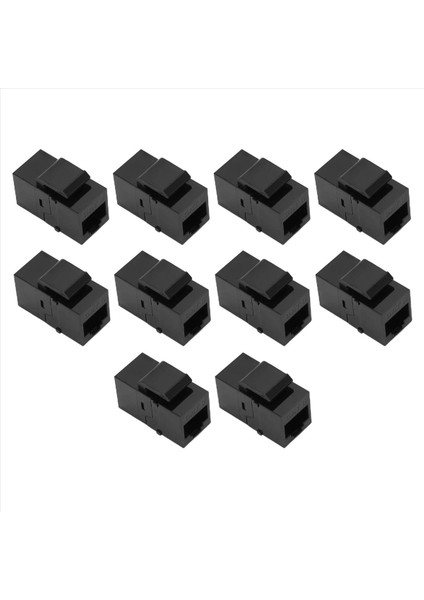 10PCS RJ45 Konnektör Keystone Jack Cat6 Uzatma Bağlayıcı Ethernet Ağı Lan Kat 6 Kullanıcı Kabloları Adaptörü, Siyah (Yurt Dışından) fiyatları