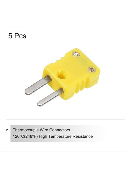 Mini Tip K Termokupl Konnektörü Erkek Fiş Adaptörü Sıcaklık 120 ℃ (248 ℉) Termokupl Sensör Probları Için (Yurt Dışından) modelleri