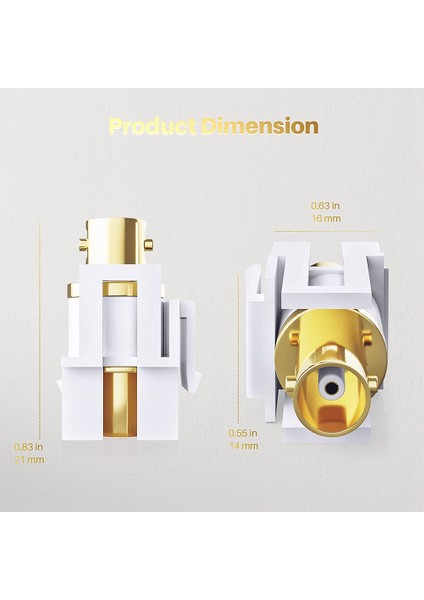 10 Paket Bnc Keystone Jack Bnc Kabloları Için Duvar Jakı, Bnc Ek, F/f Sdı Keystone Kablo Jakı Tv Jakı ile (Yurt Dışından) fırsatları