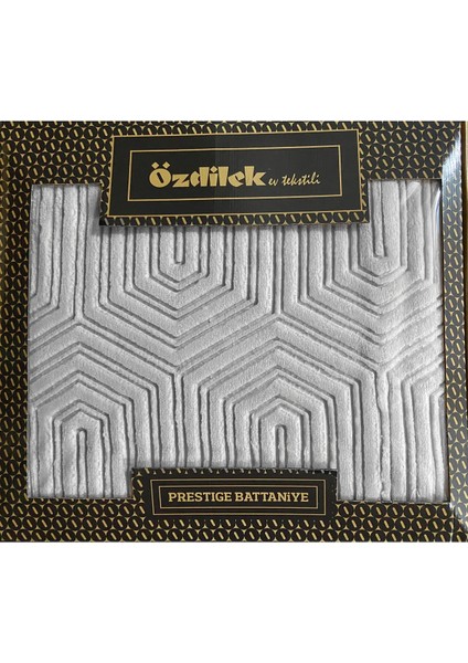 Prestige Gri Tek Kişilik Battaniye Kalın Embos 160 x 220
