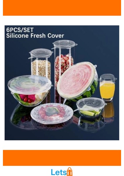 Yenilikçi Silikon Saklama Kapakları 6'lı Taze Tutma Özelliği ile modelleri