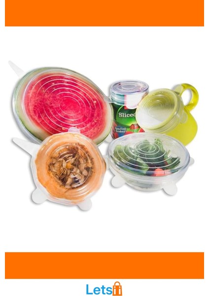 Yenilikçi Silikon Saklama Kapakları 6'lı Taze Tutma Özelliği ile fırsatları