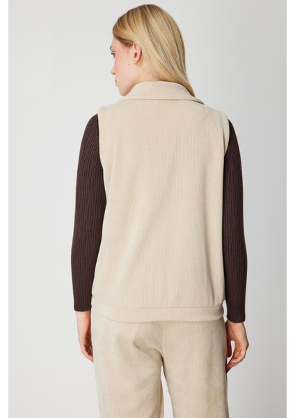 Dik Yaka Fermuarlı Yelek 66920-26K indirimleri