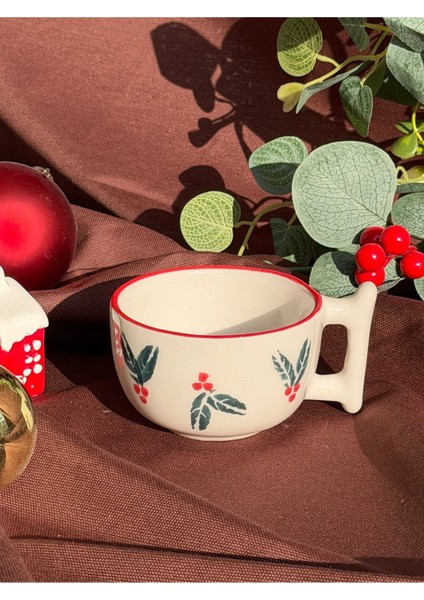 200ML Noel Yapraklı Seramik Kupa modelleri