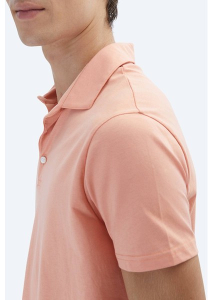 Somon Düz Polo Yaka %100 Pamuk T-Shirt