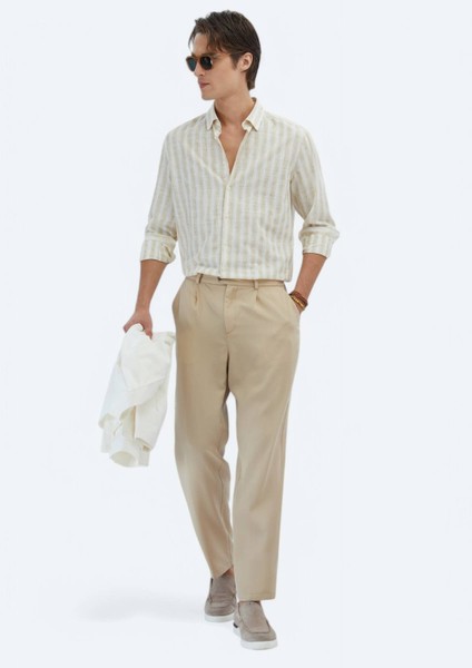 Deve Tüyü Dokuma Loose Fit Casual Pantolon