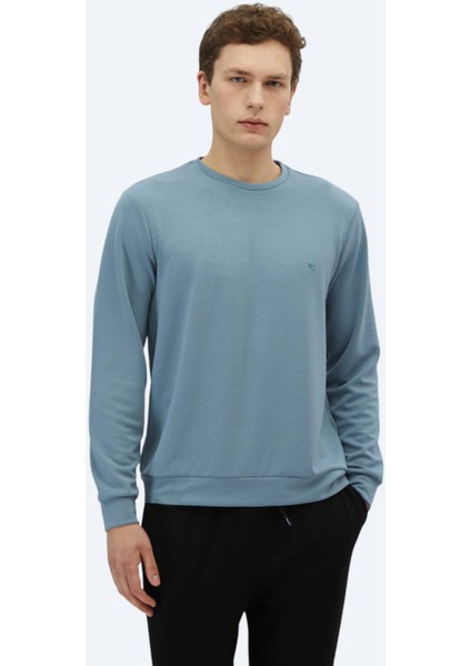 Mavi Bisiklet Yaka Sweatshırt