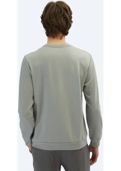 Gri Bisiklet Yaka Sweatshırt