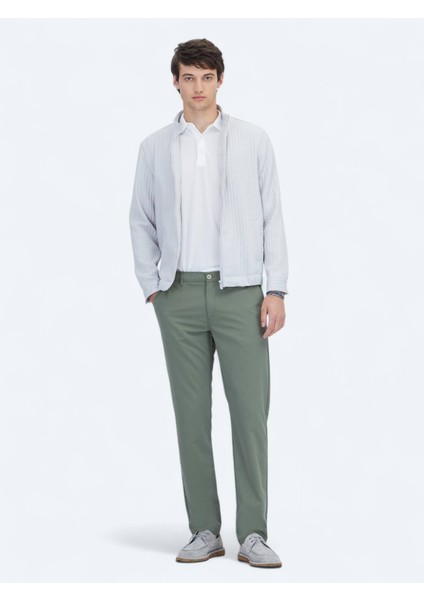 Gri Regular Fit Casual Dokuma Mont