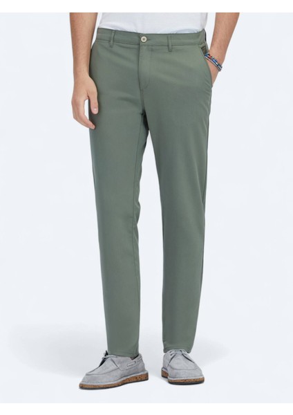 Haki Dokuma Slim Fit Casual Pantolon indirimleri