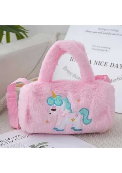 Yeni Unicorn Çocuk Çapraz Bag Avrupa ve Amerikan Moda Omuz Çantası Küçük Kız Sevimli Handbagcolor: Pembe (Yurt Dışından)