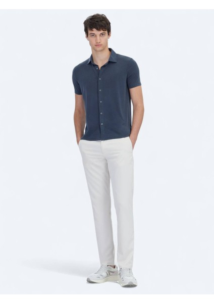 Antrasit Düz Regular Fit Casual Gömlek