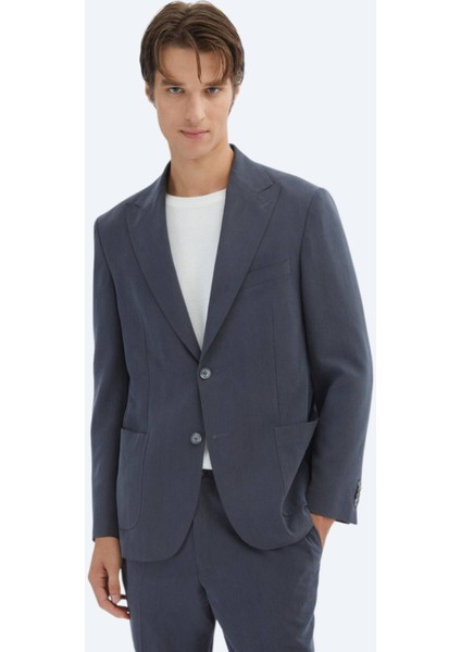 Antrasit Düz Modern Fit Takım Elbise