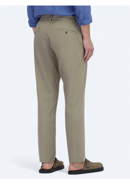 Vizon Düz Dokuma Jogging Fit Casual Pamuk Karışımlı Pantolon