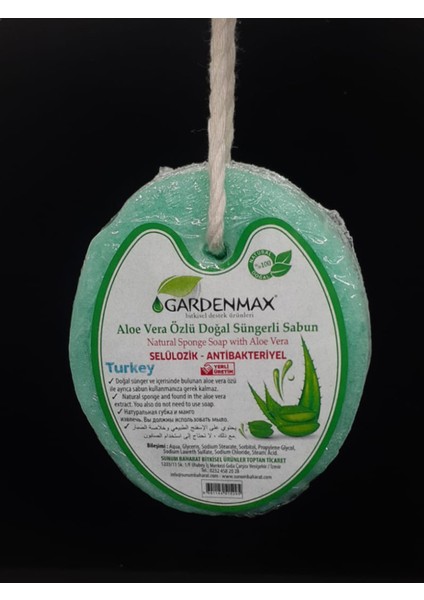 Aloe Vera Özlü Süngerli Sabun Selülozik-Antibakteriyel